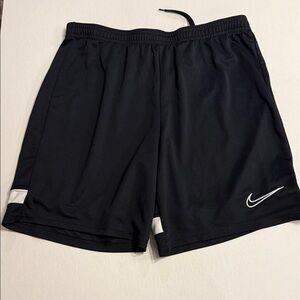 Nike Men's Black Athletic Shorts with White Accents